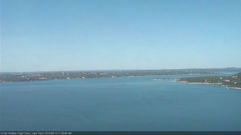 Lake Travis webcam, August 13, 2019 10:40 AM CT