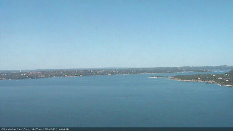 Lake Travis webcam, August 13, 2019 10:50 AM CT