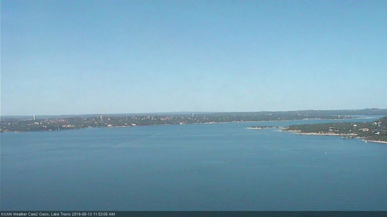 Lake Travis webcam, August 13, 2019 10:55 AM CT
