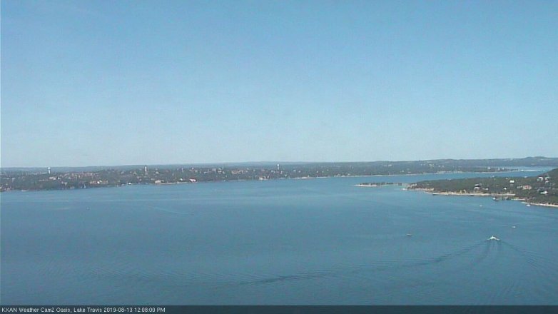 Lake Travis webcam, August 13, 2019 11:10 AM CT