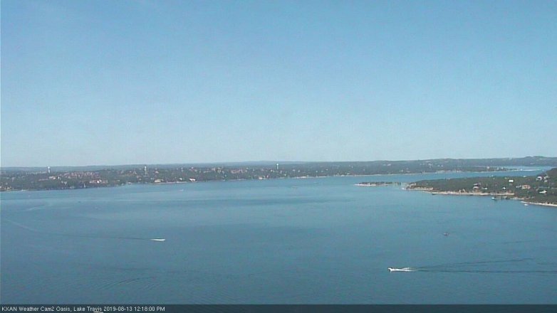 Lake Travis webcam, August 13, 2019 11:20 AM CT