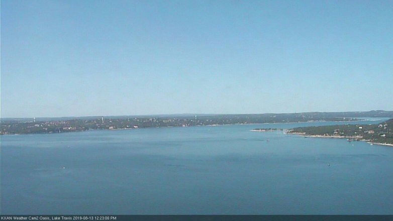 Lake Travis webcam, August 13, 2019 11:25 AM CT