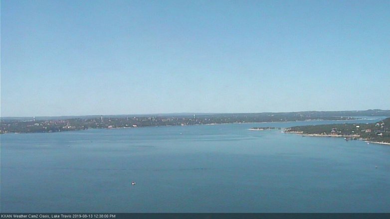 Lake Travis webcam, August 13, 2019 11:40 AM CT