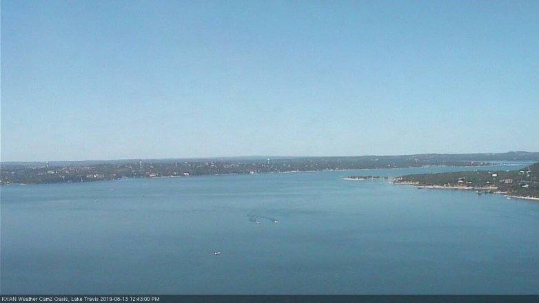Lake Travis webcam, August 13, 2019 11:45 AM CT