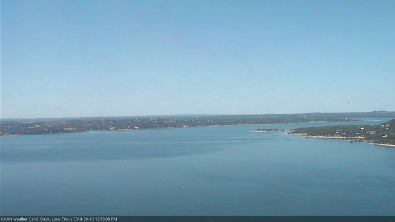 Lake Travis webcam, August 13, 2019 11:55 AM CT