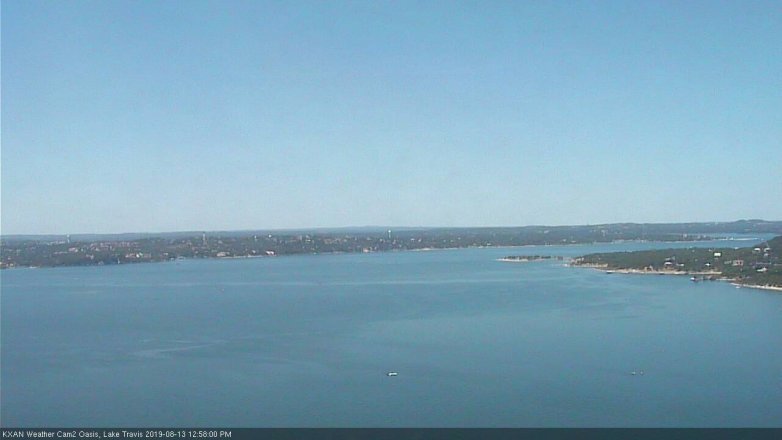 Lake Travis webcam, August 13, 2019 12:00 PM CT
