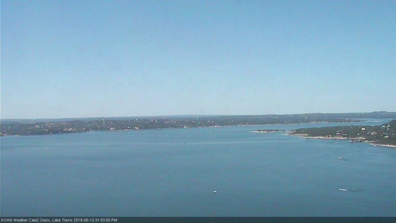 Lake Travis webcam, August 13, 2019 12:05 PM CT