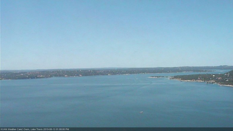Lake Travis webcam, August 13, 2019 12:10 PM CT