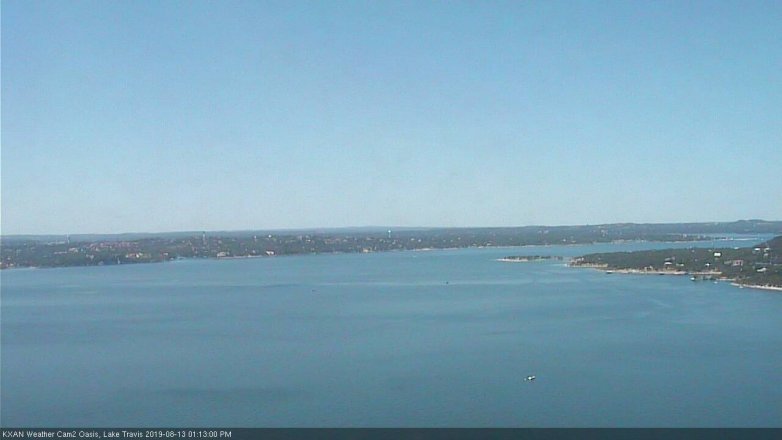 Lake Travis webcam, August 13, 2019 12:15 PM CT
