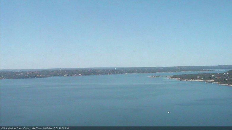 Lake Travis webcam, August 13, 2019 12:20 PM CT