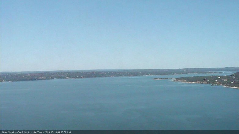 Lake Travis webcam, August 13, 2019 12:40 PM CT