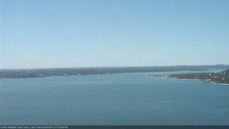 Lake Travis webcam, August 13, 2019 12:55 PM CT