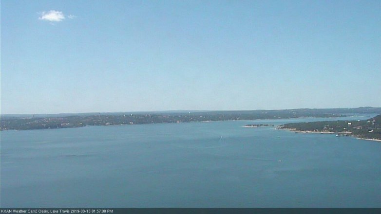 Lake Travis webcam, August 13, 2019 1:00 PM CT