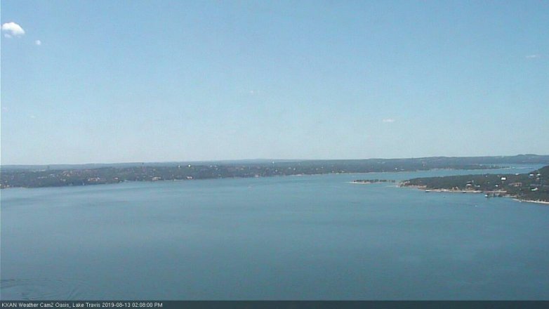 Lake Travis webcam, August 13, 2019 1:10 PM CT