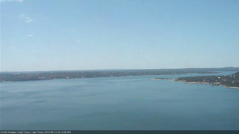 Lake Travis webcam, August 13, 2019 1:15 PM CT