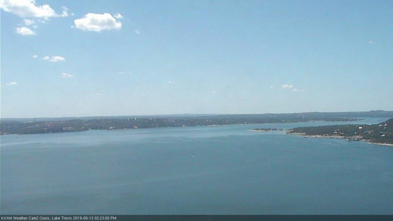 Lake Travis webcam, August 13, 2019 1:25 PM CT