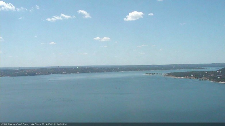 Lake Travis webcam, August 13, 2019 1:30 PM CT