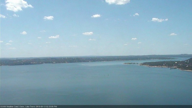 Lake Travis webcam, August 13, 2019 1:35 PM CT