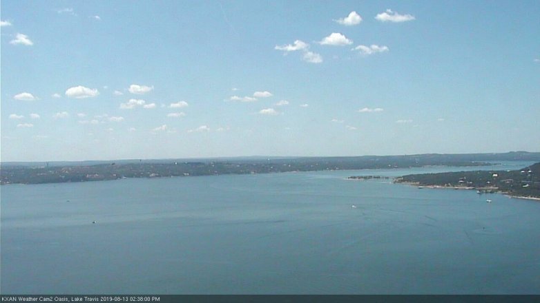 Lake Travis webcam, August 13, 2019 1:40 PM CT