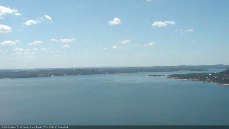 Lake Travis webcam, August 13, 2019 1:55 PM CT