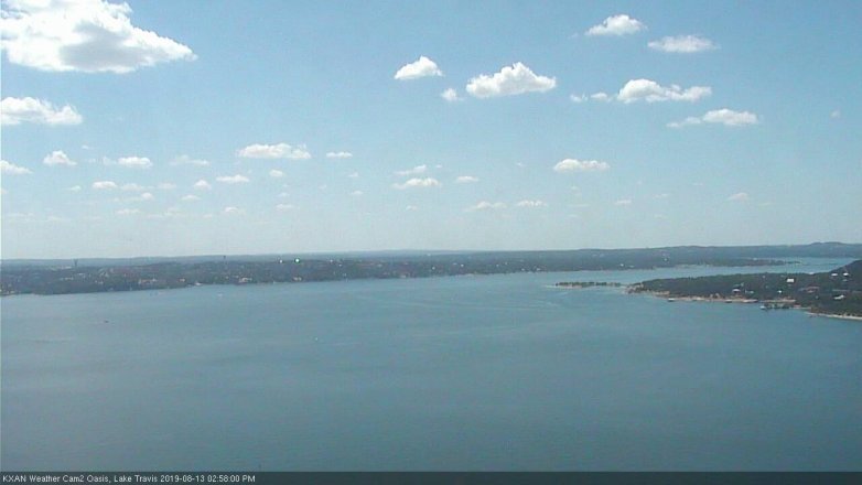 Lake Travis webcam, August 13, 2019 2:00 PM CT