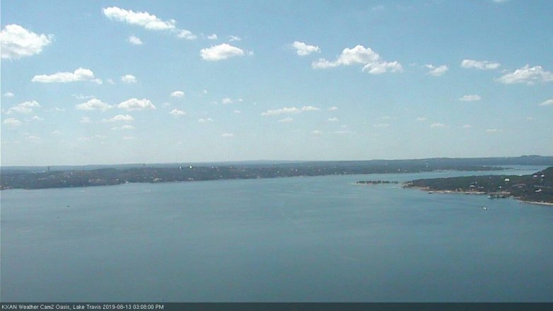 Lake Travis webcam, August 13, 2019 2:10 PM CT