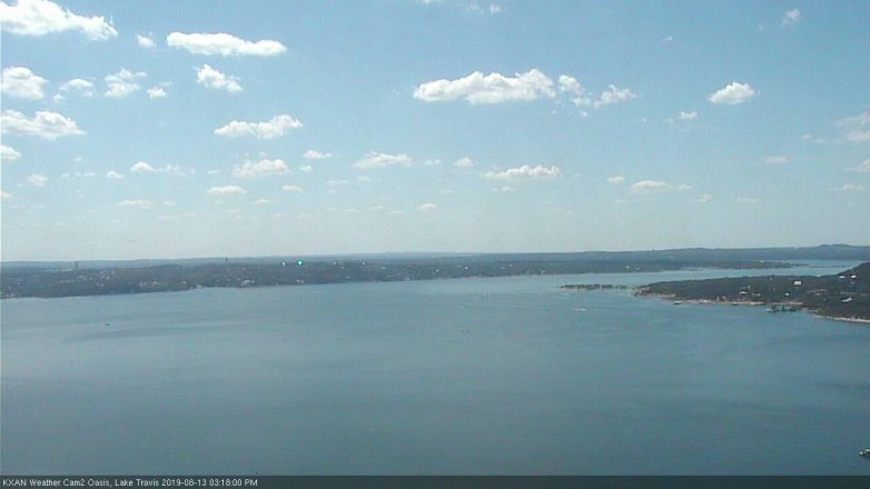 Lake Travis webcam, August 13, 2019 2:20 PM CT