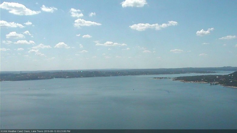 Lake Travis webcam, August 13, 2019 2:25 PM CT