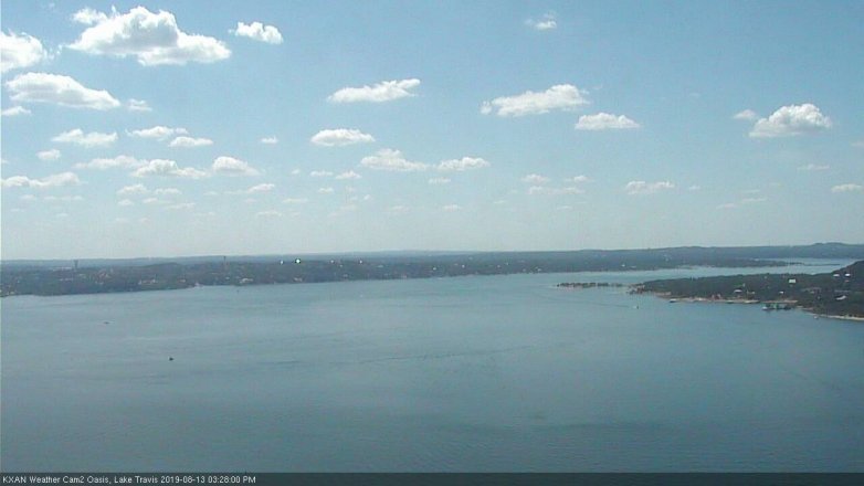 Lake Travis webcam, August 13, 2019 2:30 PM CT
