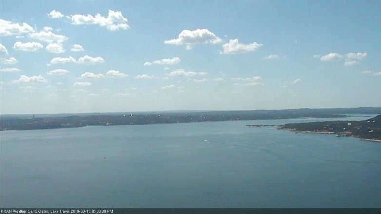 Lake Travis webcam, August 13, 2019 2:35 PM CT