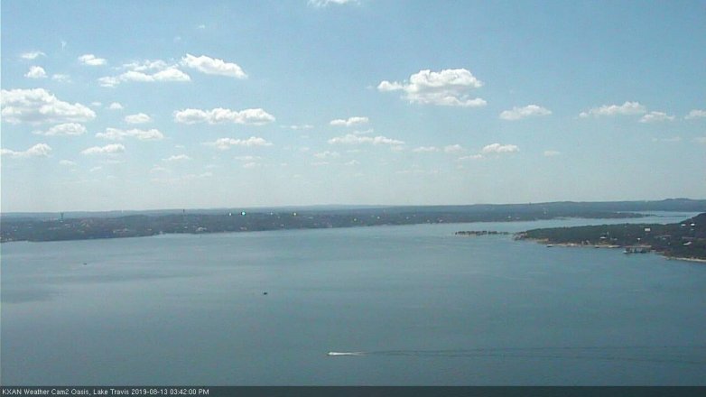 Lake Travis webcam, August 13, 2019 2:45 PM CT