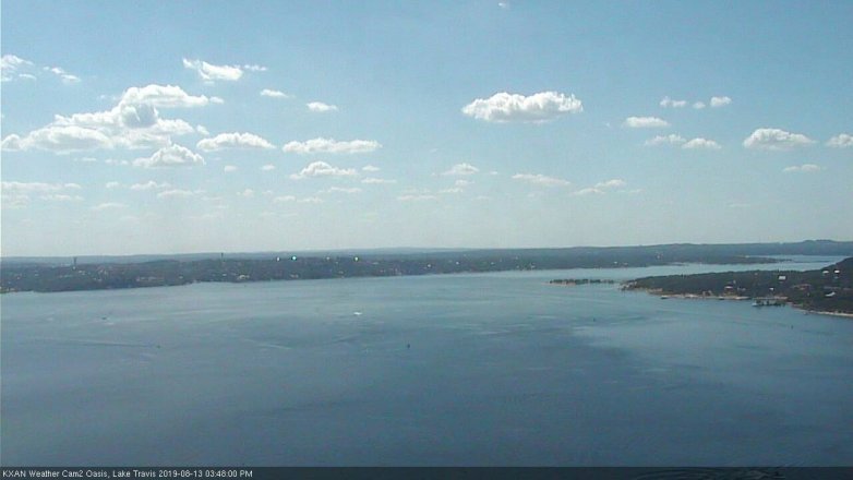 Lake Travis webcam, August 13, 2019 2:50 PM CT