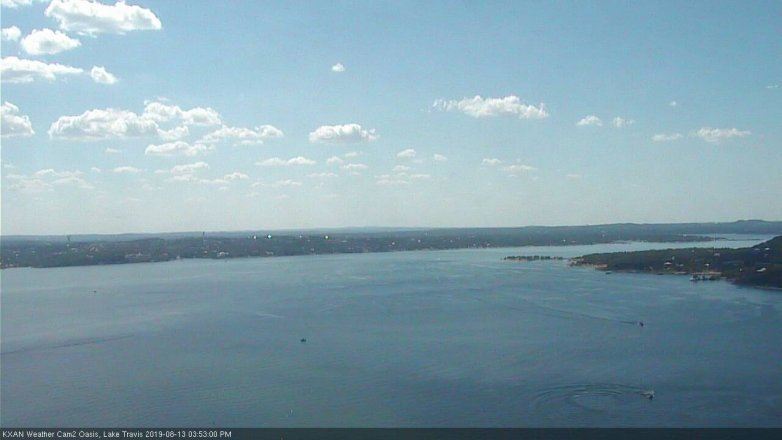 Lake Travis webcam, August 13, 2019 2:55 PM CT