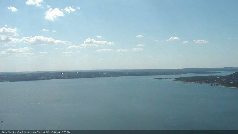 Lake Travis webcam, August 13, 2019 3:15 PM CT