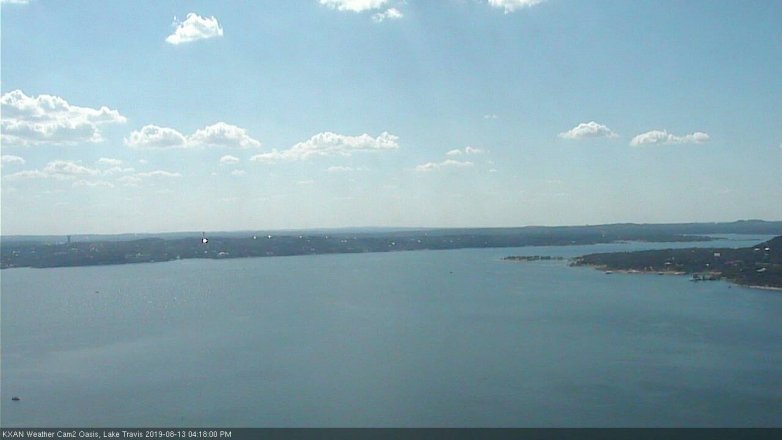 Lake Travis webcam, August 13, 2019 3:20 PM CT