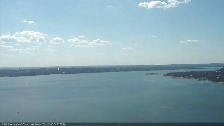 Lake Travis webcam, August 13, 2019 3:25 PM CT