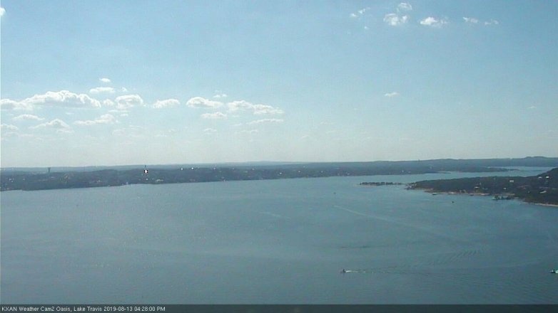 Lake Travis webcam, August 13, 2019 3:30 PM CT