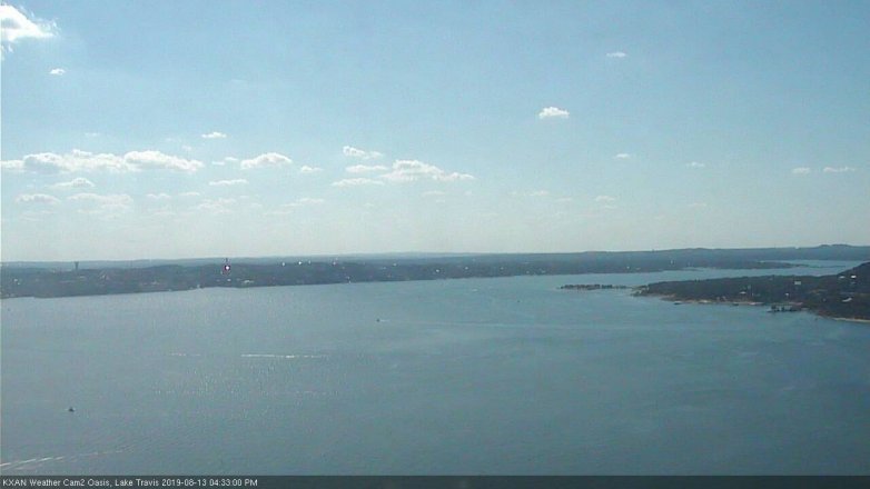 Lake Travis webcam, August 13, 2019 3:35 PM CT