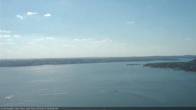 Lake Travis webcam, August 13, 2019 3:50 PM CT