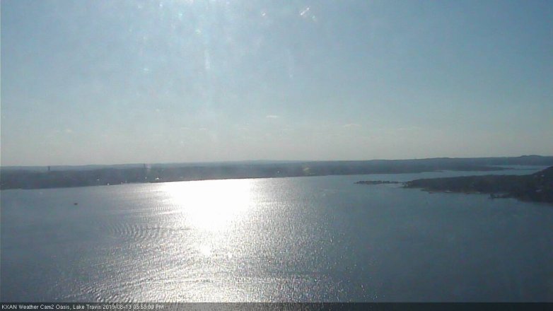 Lake Travis webcam, August 13, 2019 4:55 PM CT