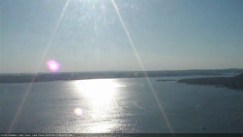 Lake Travis webcam, August 13, 2019 5:05 PM CT
