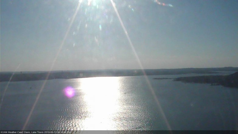 Lake Travis webcam, August 13, 2019 5:20 PM CT