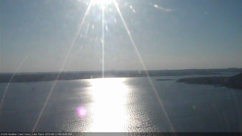 Lake Travis webcam, August 13, 2019 5:30 PM CT