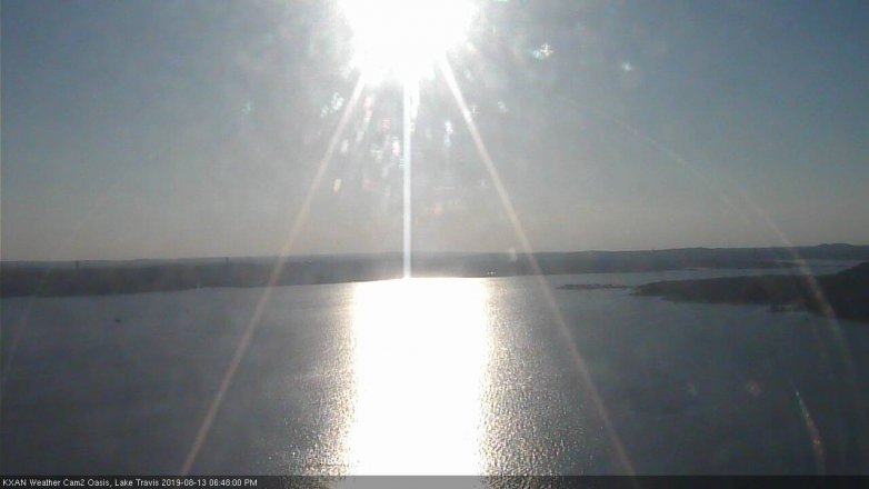 Lake Travis webcam, August 13, 2019 5:50 PM CT