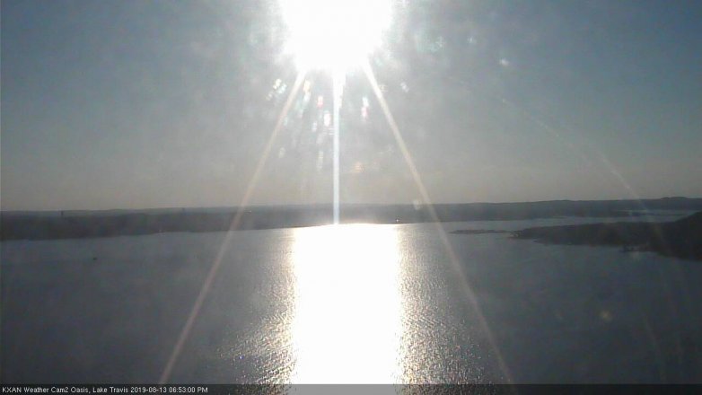 Lake Travis webcam, August 13, 2019 5:55 PM CT