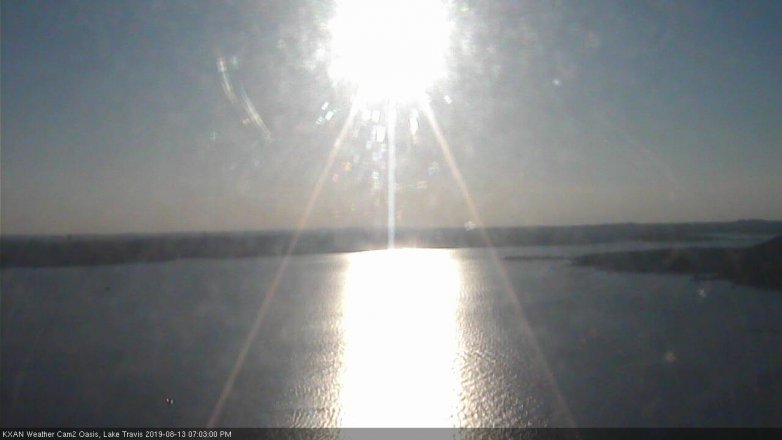 Lake Travis webcam, August 13, 2019 6:05 PM CT