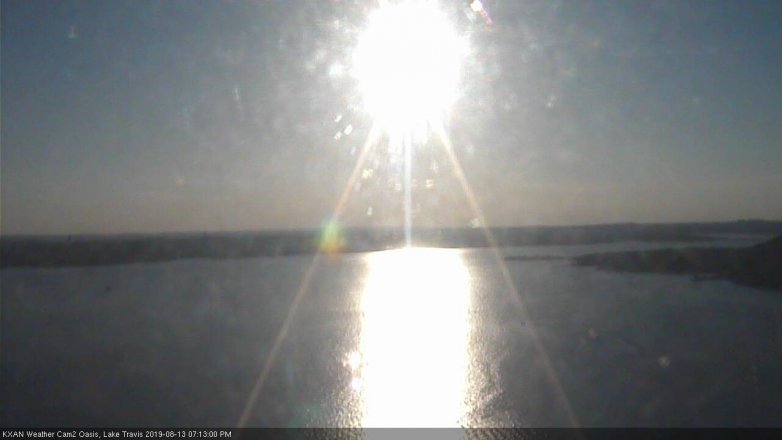 Lake Travis webcam, August 13, 2019 6:15 PM CT