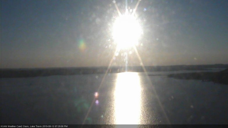 Lake Travis webcam, August 13, 2019 6:30 PM CT