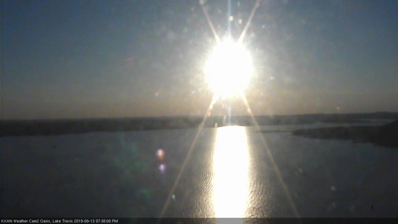 Lake Travis webcam, August 13, 2019 6:40 PM CT