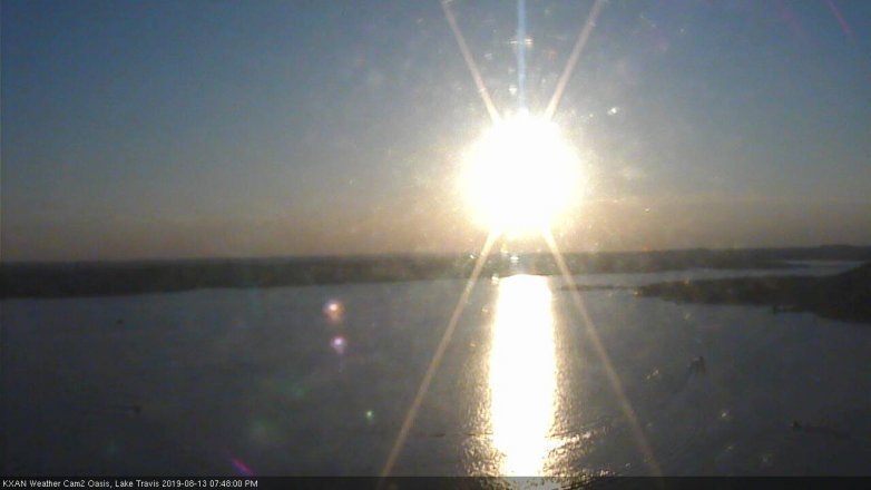 Lake Travis webcam, August 13, 2019 6:50 PM CT